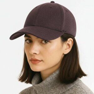 Aritzia Wilfred Free Heathered Purple Knit Baseball Cap Hat